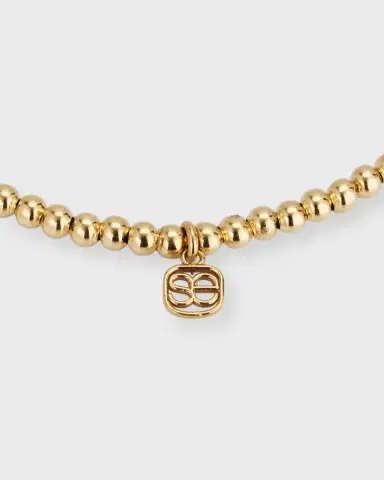 Sydney Evan 2mm Gold Bead Diamond Happy Face Charm Bracelet | Thumbnail 4 Sydney Evan 2mm Gold Bead Diamond Happy Face Charm Bracelet | Thumbnail 4