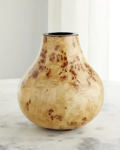 Ladorada Burl Veneer Small Teardrop Vase | Thumbnail 1