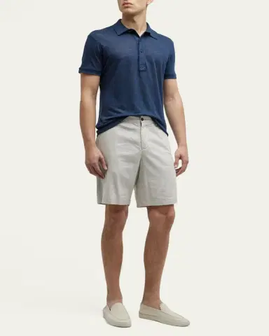 Orlebar Brown Men's Sebastian Linen Polo Shirt | Thumbnail 2 Orlebar Brown Men's Sebastian Linen Polo Shirt | Thumbnail 2