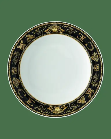 Versace Virtus Gala Black Rim Soup Bowl | Thumbnail 2