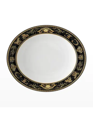 Versace Virtus Gala Black Rim Soup Bowl | Thumbnail 3