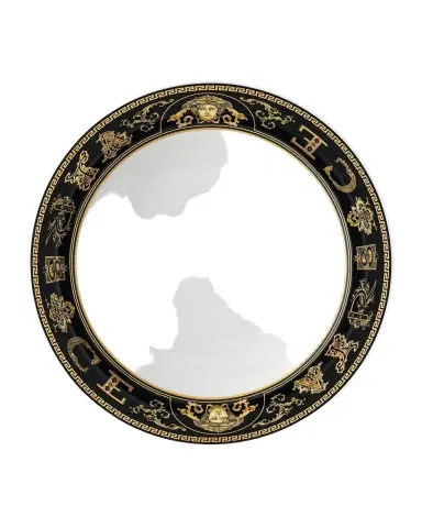 Versace Virtus Gala Black Rim Soup Bowl | Thumbnail 1