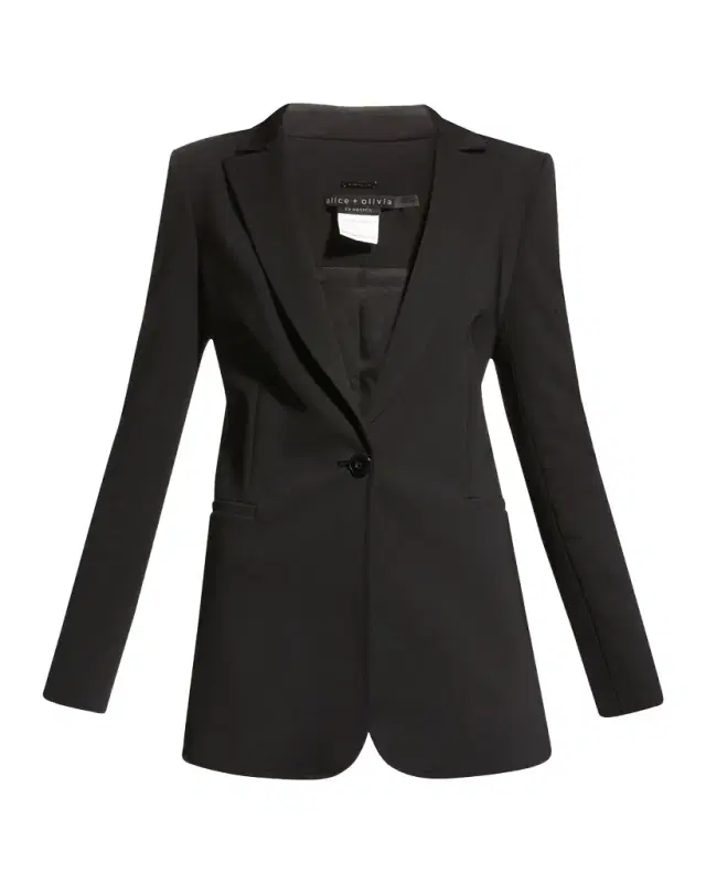 ALICE + OLIVIA Breann Long Fitted Blazer