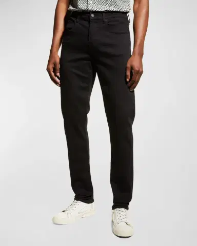 7 For All Mankind Men's Slimmy Taper Solid Skinny Jeans | Thumbnail 3