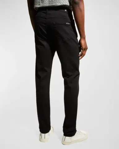 7 For All Mankind Men's Slimmy Taper Solid Skinny Jeans | Thumbnail 6