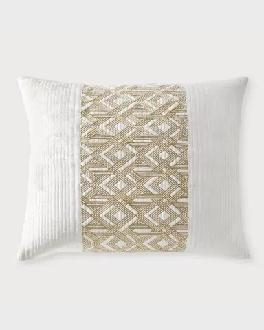 Callisto Home Tornito Channel-Quilted Euro Sham | Thumbnail 3