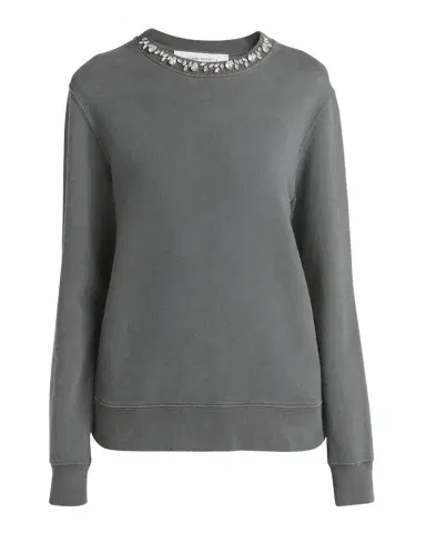 Golden Goose Distressed Crystal-Embellished Crewneck Sweatshirt | Thumbnail 1 Golden Goose Distressed Crystal-Embellished Crewneck Sweatshirt | Thumbnail 1