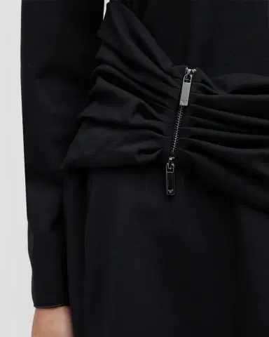 Emporio Armani Draped Bateau-Neck Jersey Midi Dress | Thumbnail 5 Emporio Armani Draped Bateau-Neck Jersey Midi Dress | Thumbnail 5
