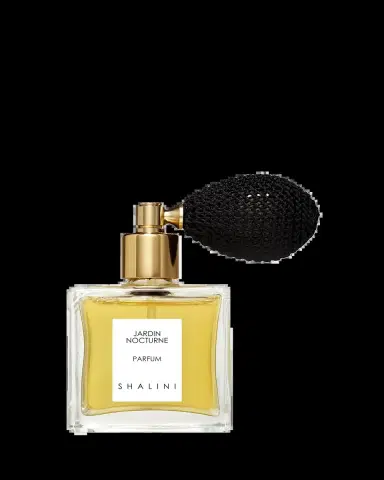 Shalini Parfum Jardin Nocturne Cubique Glass Bottle with Black Bulb Atomizer, 1.7 oz./ 50 mL | Thumbnail 2 Shalini Parfum Jardin Nocturne Cubique Glass Bottle with Black Bulb Atomizer, 1.7 oz./ 50 mL | Thumbnail 2