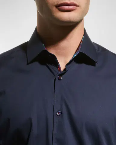Jared Lang Men 's Contrast-Reverse Sport Shirt | Thumbnail 5 Jared Lang Men 's Contrast-Reverse Sport Shirt | Thumbnail 5
