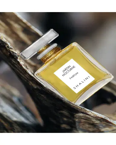 Shalini Parfum Jardin Nocturne Cubique Glass Bottle with Glass Stopper sealed with Gold Thread, 1.7 oz./ 50 mL | Thumbnail 4