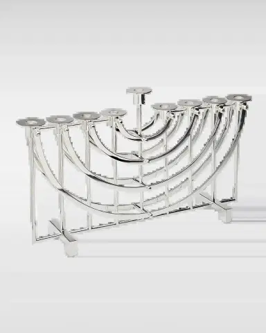 Ricci Silversmith Nickel Hanukkah Menorah | Thumbnail 2