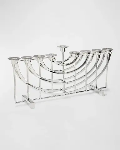 Ricci Silversmith Nickel Hanukkah Menorah | Thumbnail 3