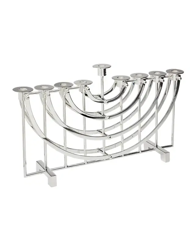 Ricci Silversmith Nickel Hanukkah Menorah