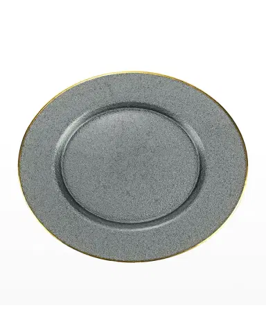 Vietri Metallic Glass Slate Service Plate | Thumbnail 3