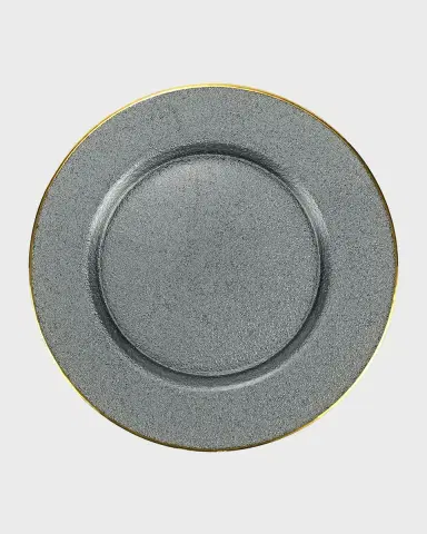 Vietri Metallic Glass Slate Service Plate | Thumbnail 4
