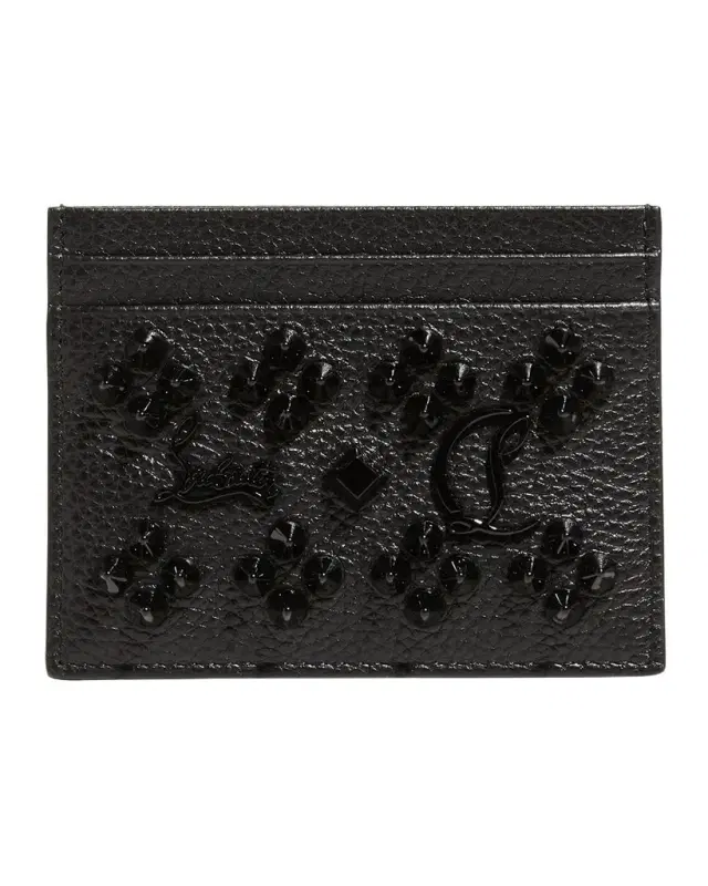 Christian Louboutin Kios Card Case in Leather with Loubinthesky Spikes