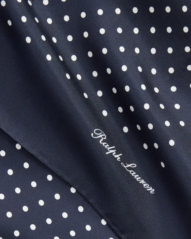 Men's Polka Dot Silk Scarf