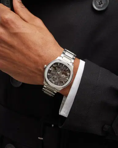 Piaget Polo 42mm Stainless Steel Grey Skeleton Watch | Thumbnail 2