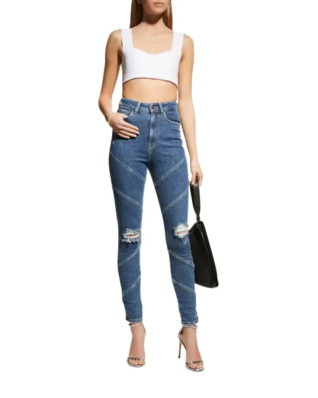 Jordana Seamed Cropped Bra Top Jordana Seamed Cropped Bra Top