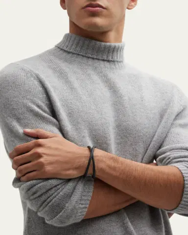 Tateossian Men's Double-Wrap Rubber Bracelet | Thumbnail 5 Tateossian Men's Double-Wrap Rubber Bracelet | Thumbnail 5