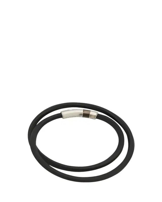 Men's Double-Wrap Rubber Bracelet
