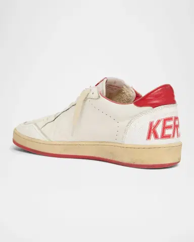 Golden Goose Men's Ball Star Distressed Low-Top Sneakers | Thumbnail 3 Golden Goose Men's Ball Star Distressed Low-Top Sneakers | Thumbnail 3