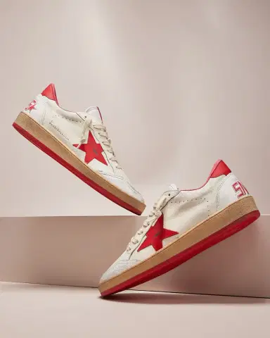 Golden Goose Men's Ball Star Distressed Low-Top Sneakers | Thumbnail 4 Golden Goose Men's Ball Star Distressed Low-Top Sneakers | Thumbnail 4