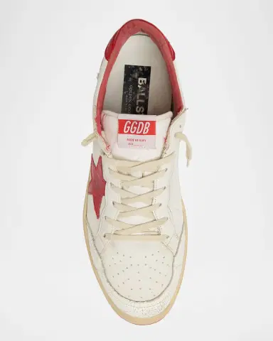 Golden Goose Men's Ball Star Distressed Low-Top Sneakers | Thumbnail 6 Golden Goose Men's Ball Star Distressed Low-Top Sneakers | Thumbnail 6