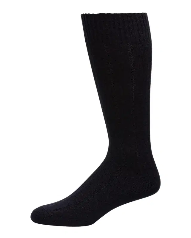 Men 's Rib Cashmere Crew Socks