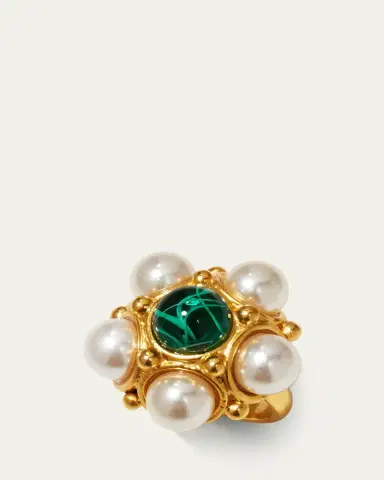 Ben-Amun Gold Pearly and Stone Ring | Thumbnail 3