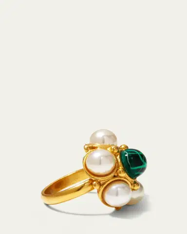 Ben-Amun Gold Pearly and Stone Ring | Thumbnail 4