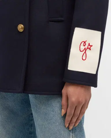 Golden Goose Wool Double-Breasted Button Peacoat | Thumbnail 5