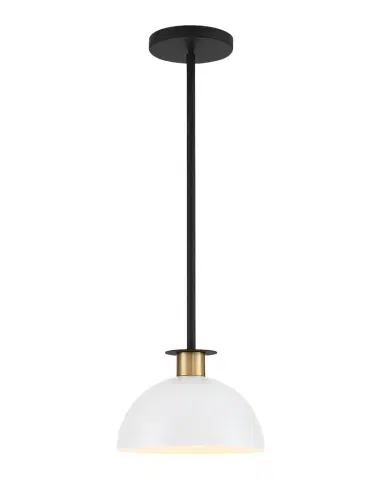 Crystorama Gigi 1-Light Black and Aged Brass Mini Pendant | Thumbnail 1