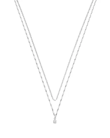 Lana 14K Gold Solo Double-Strand Necklace with Diamond | Thumbnail 1 Lana 14K Gold Solo Double-Strand Necklace with Diamond | Thumbnail 1