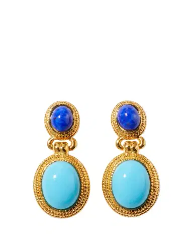 ben-amun Multi Blue Drop Earrings | Thumbnail 1 ben-amun Multi Blue Drop Earrings | Thumbnail 1
