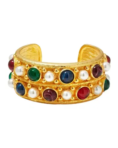 Ben-Amun Gold Stone and Pearly Bangle | Thumbnail 1