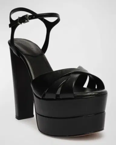 Schutz Keefa Leather Ankle-Strap Platform Sandals | Thumbnail 2