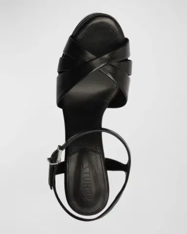 Schutz Keefa Leather Ankle-Strap Platform Sandals | Thumbnail 4