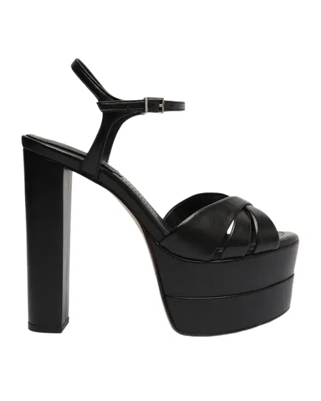 Schutz Keefa Leather Ankle-Strap Platform Sandals