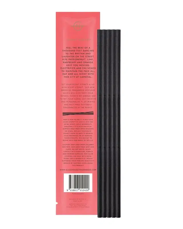 Glasshouse Fragrances One Night In Rio - 5 Replacement Scent Stems
