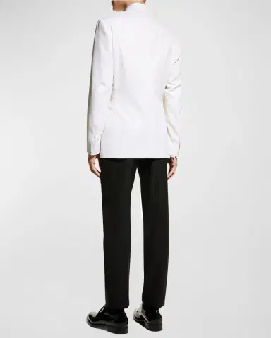 Brioni Men's Solid Wool Dinner Jacket | Thumbnail 4 Brioni Men's Solid Wool Dinner Jacket | Thumbnail 4