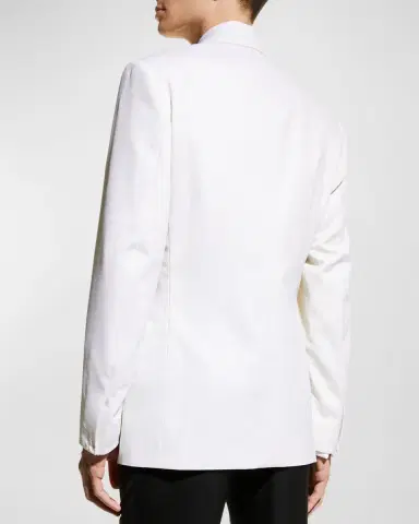 Brioni Men's Solid Wool Dinner Jacket | Thumbnail 6 Brioni Men's Solid Wool Dinner Jacket | Thumbnail 6