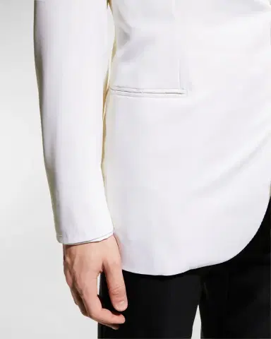 Brioni Men's Solid Wool Dinner Jacket | Thumbnail 7 Brioni Men's Solid Wool Dinner Jacket | Thumbnail 7