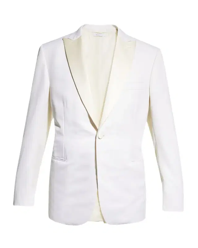 Brioni Men 's Solid Wool Dinner Jacket