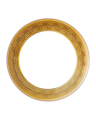 Versace Medusa Amplified Pink Coin Dinner Plate | Thumbnail 1 Versace Medusa Amplified Pink Coin Dinner Plate | Thumbnail 1