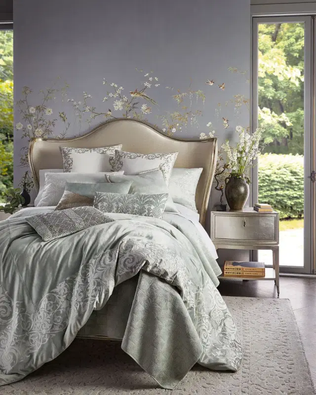 Callisto Home Carducci Scroll Border Euro Sham