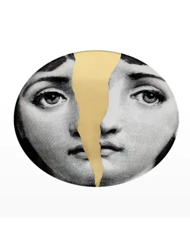 FORNASETTI Tema E Variazioni n. 10 Broken Face Gold Wall Plate | Thumbnail 2