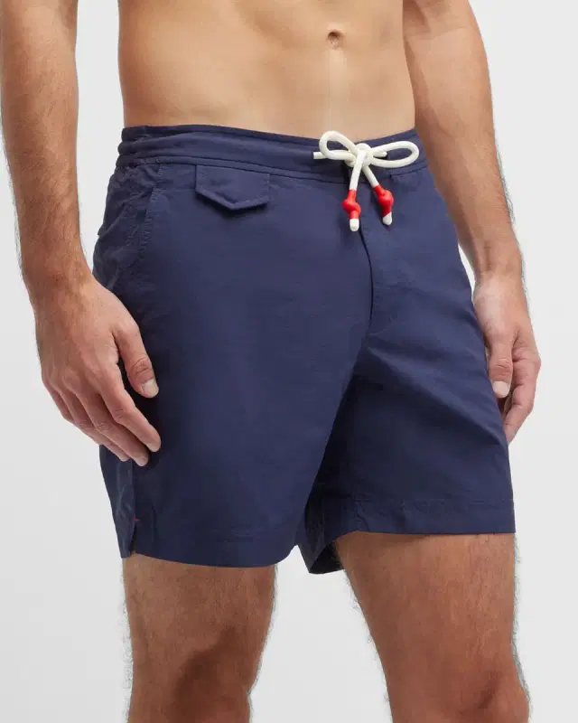 Men's Drawstring Mid-Length Swim Shorts