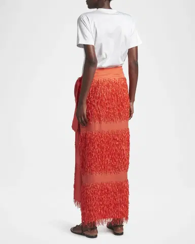 Giorgio Armani Fringe Sarong Maxi Skirt | Thumbnail 4 Giorgio Armani Fringe Sarong Maxi Skirt | Thumbnail 4